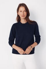 Cortefiel Combined knit jumper Navy