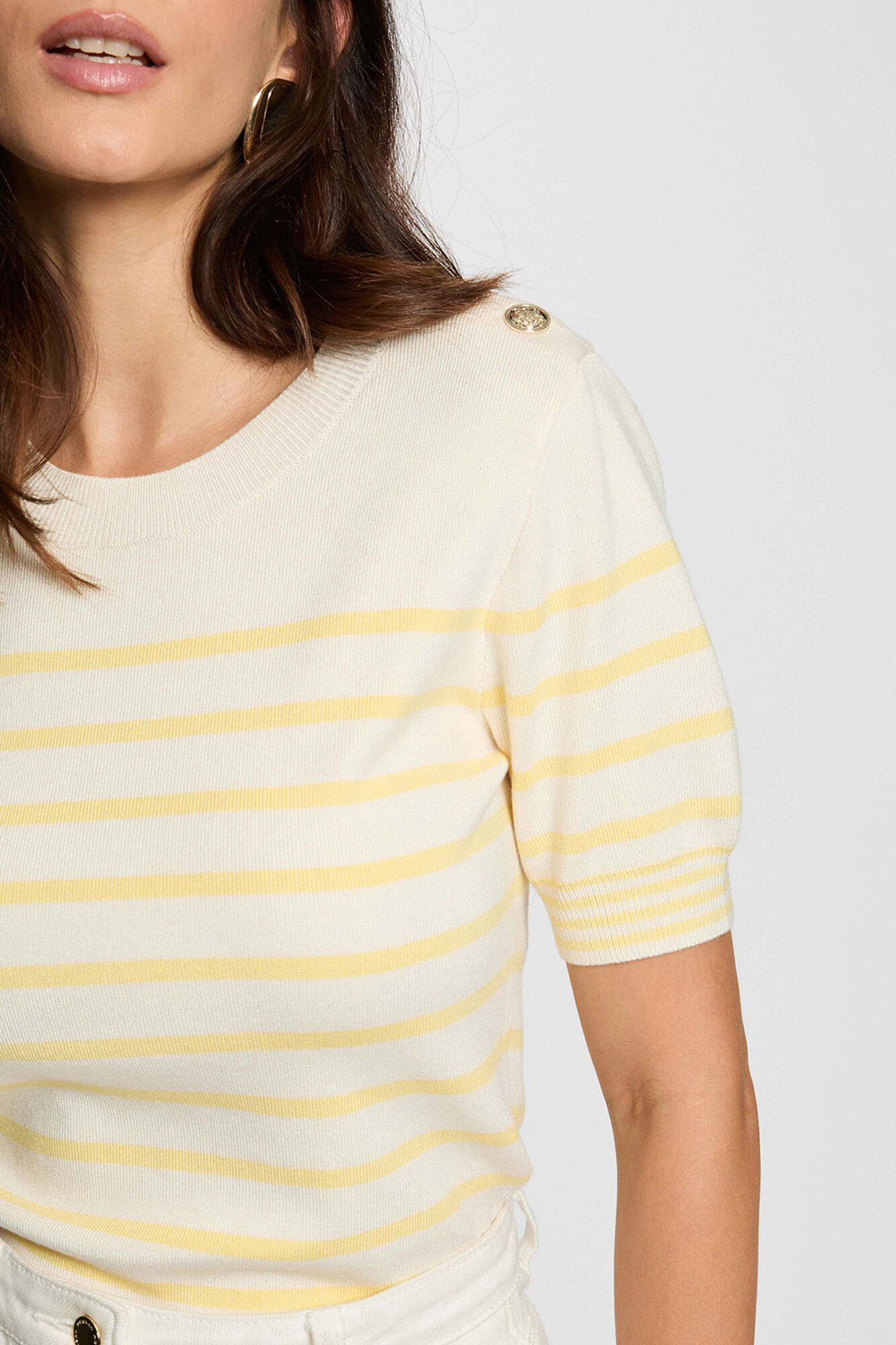 Morgan Short sleeve striped jumper