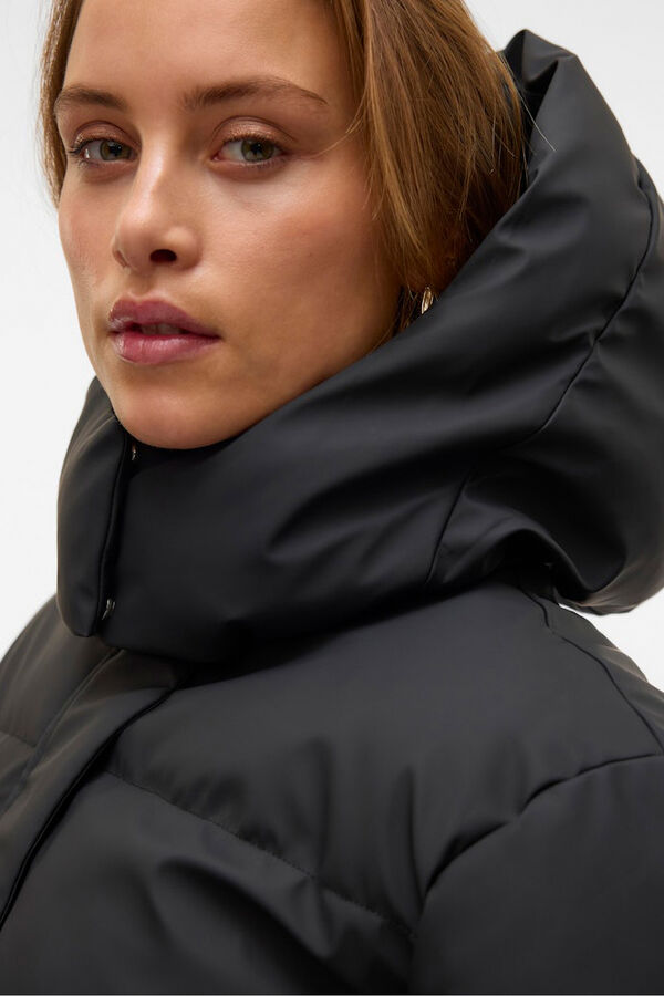 Vero Moda Sobretudo curto acolchoado encerado Preto