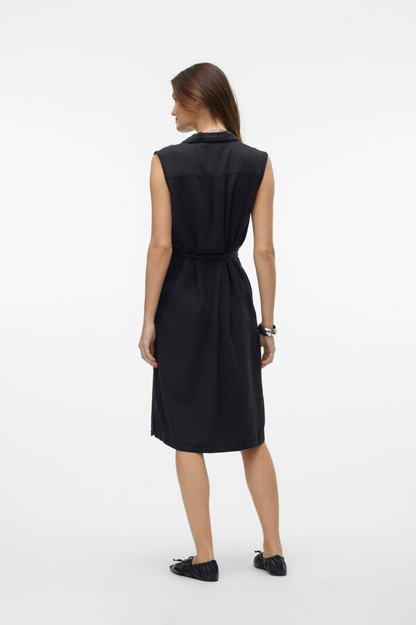 Vero Moda Vestido midi camiseiro Preto