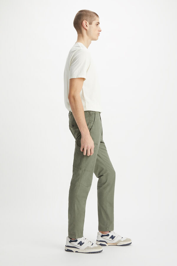 Dockers Calça cargo para homem slim cônica Verde