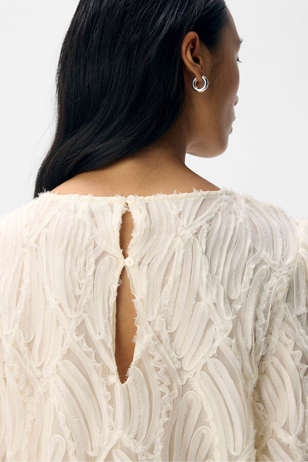 Object Blusa de tecido texturizado Branco