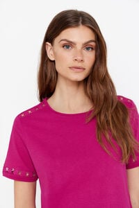 Cortefiel Camiseta cinta floral Granate