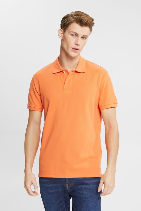 Cortefiel Essential piqué polo shirt Orange