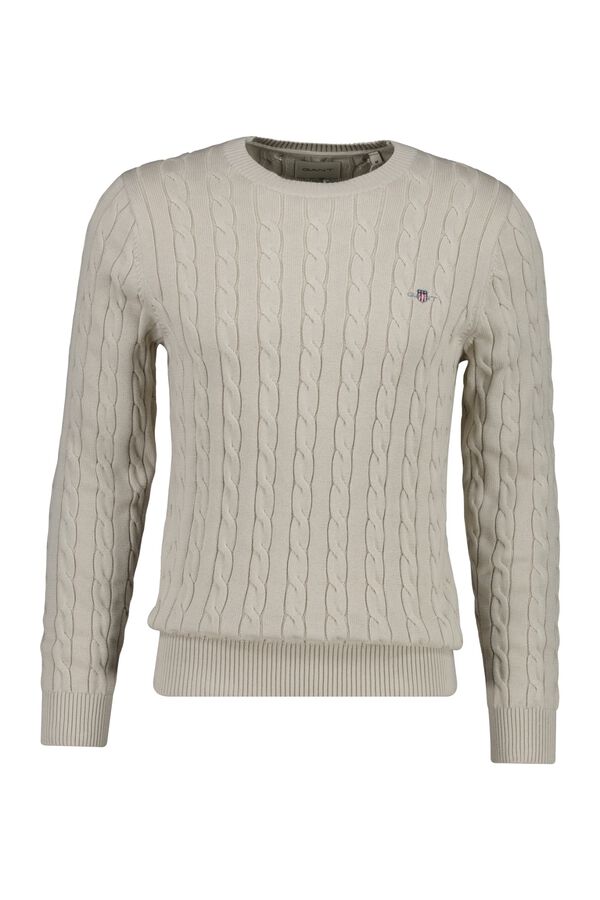Gant Camisola de gola redonda Tostado