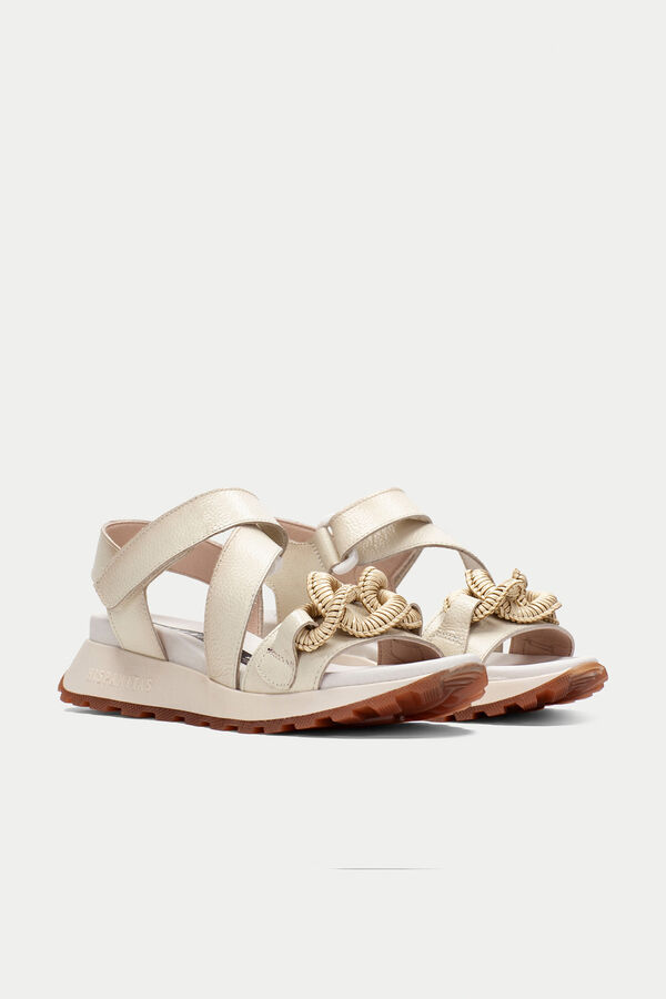 Hispanitas Sandalia sport Maui cadena artesanal Beige