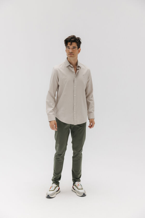 elPulpo Camisa estruturada casual Castanho