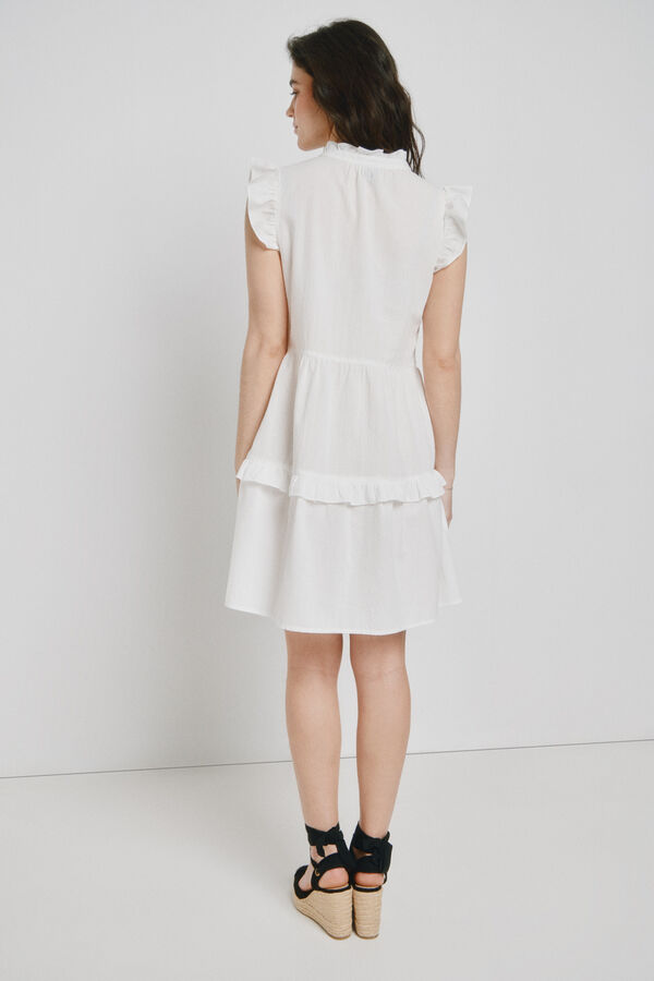 Vero Moda Vestido curto de algod&atilde;o Branco