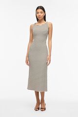 Vila Vestido midi entallado de canal&eacute; Estampado blanco