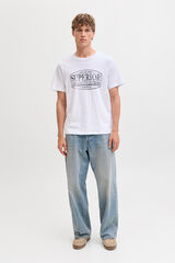 Jack & Jones T-shirt estampada à frente Branco