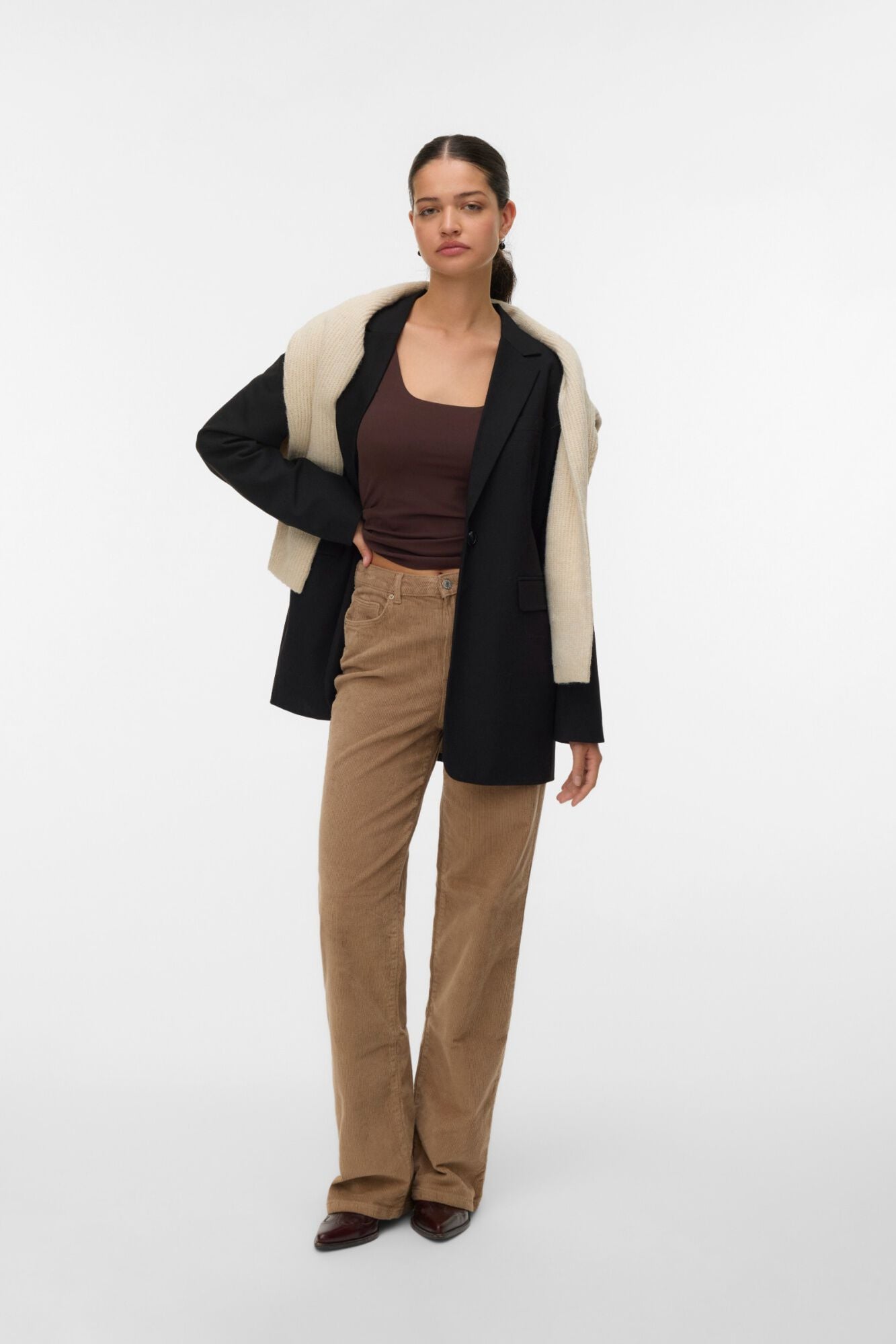 Vero Moda Cal&ccedil;a larga de bombazina