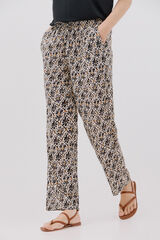 Cortefiel Pantalón fluído estampado Multicolor