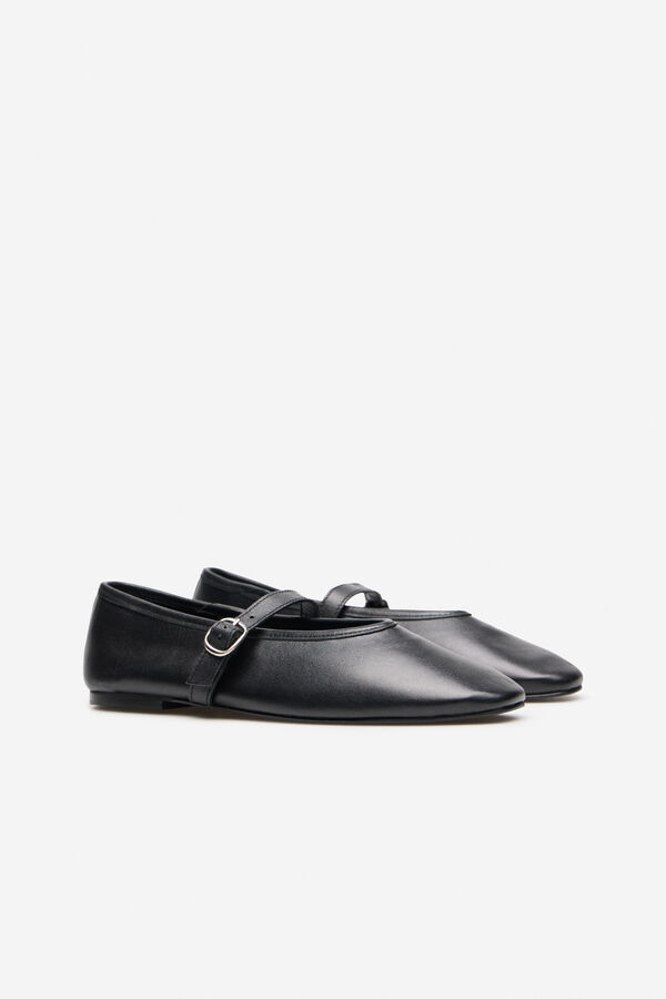 Cortefiel Dancer strips leather Black