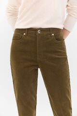 Cortefiel Corduroy Sensational Trousers Kaki