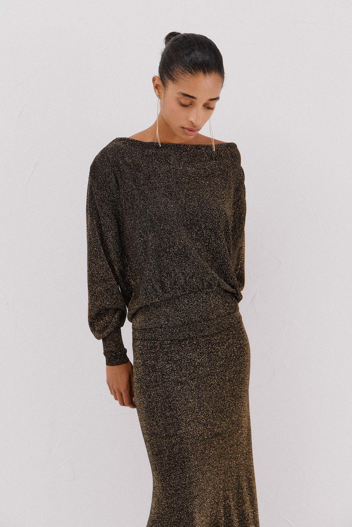 Cortefiel Jersey cuello drapeado.