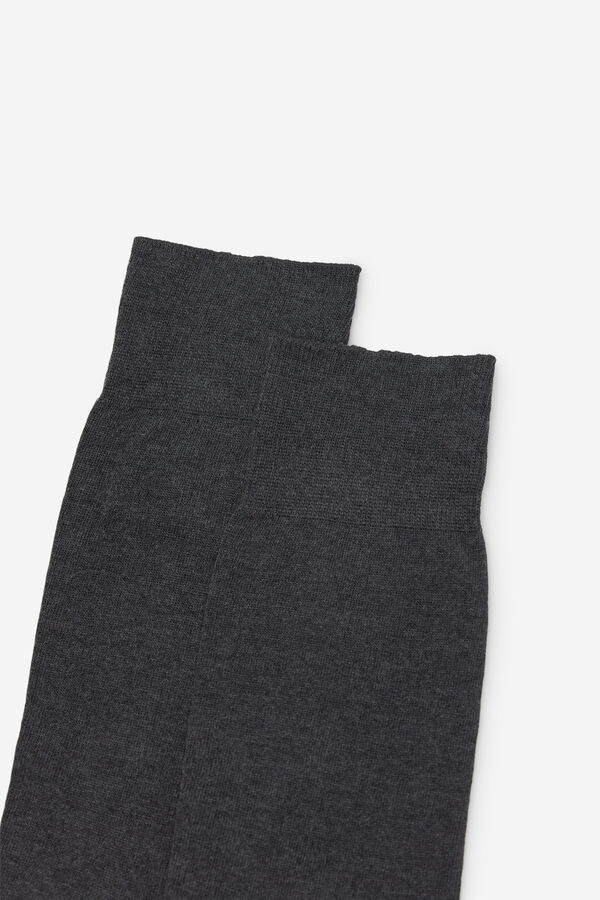 Cortefiel Plain dress socks Dark grey