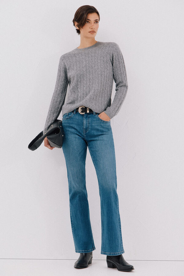 Cortefiel Jersey suave ochos Gris