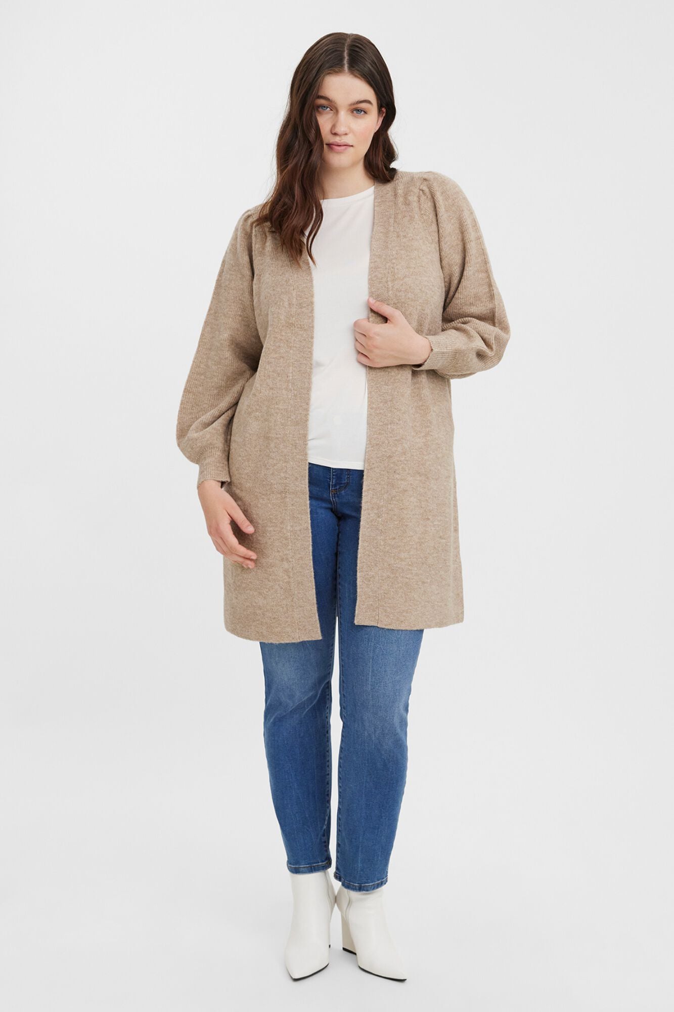 Vero Moda Curve Casaco de malha comprido em malha aberta
