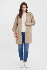 Vero Moda Curve Casaco de malha comprido em malha aberta Castanho