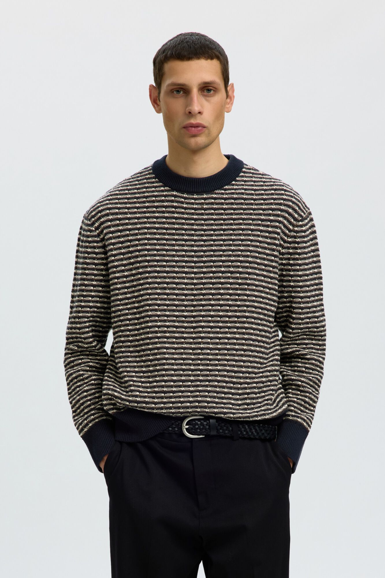 Selected Camisola estruturada 100% algod&atilde;o org&acirc;nico