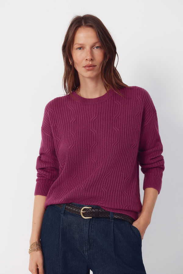 Cortefiel Soft feel jumper Purple