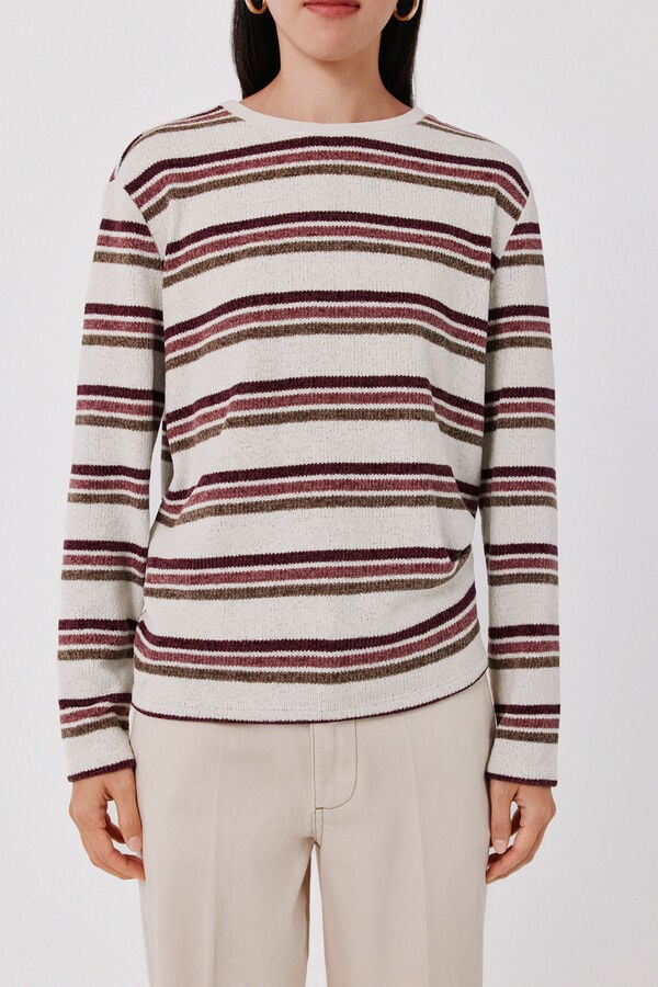 Cortefiel Chenille crew neck T-shirt Multicolour