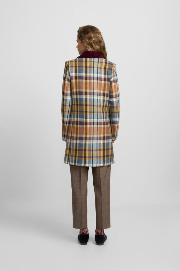 Silbon Casaco sobretudo cruzado Castanho