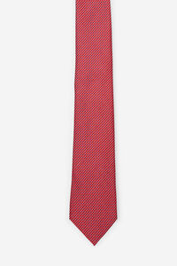 Cortefiel Plain silk tie Red