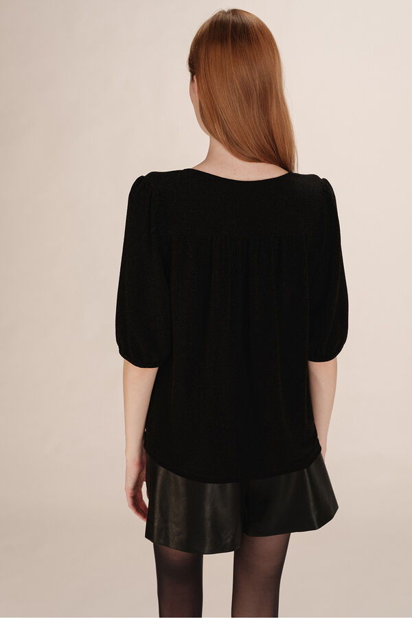 Grace & Mila Top ancho lúrex Negro