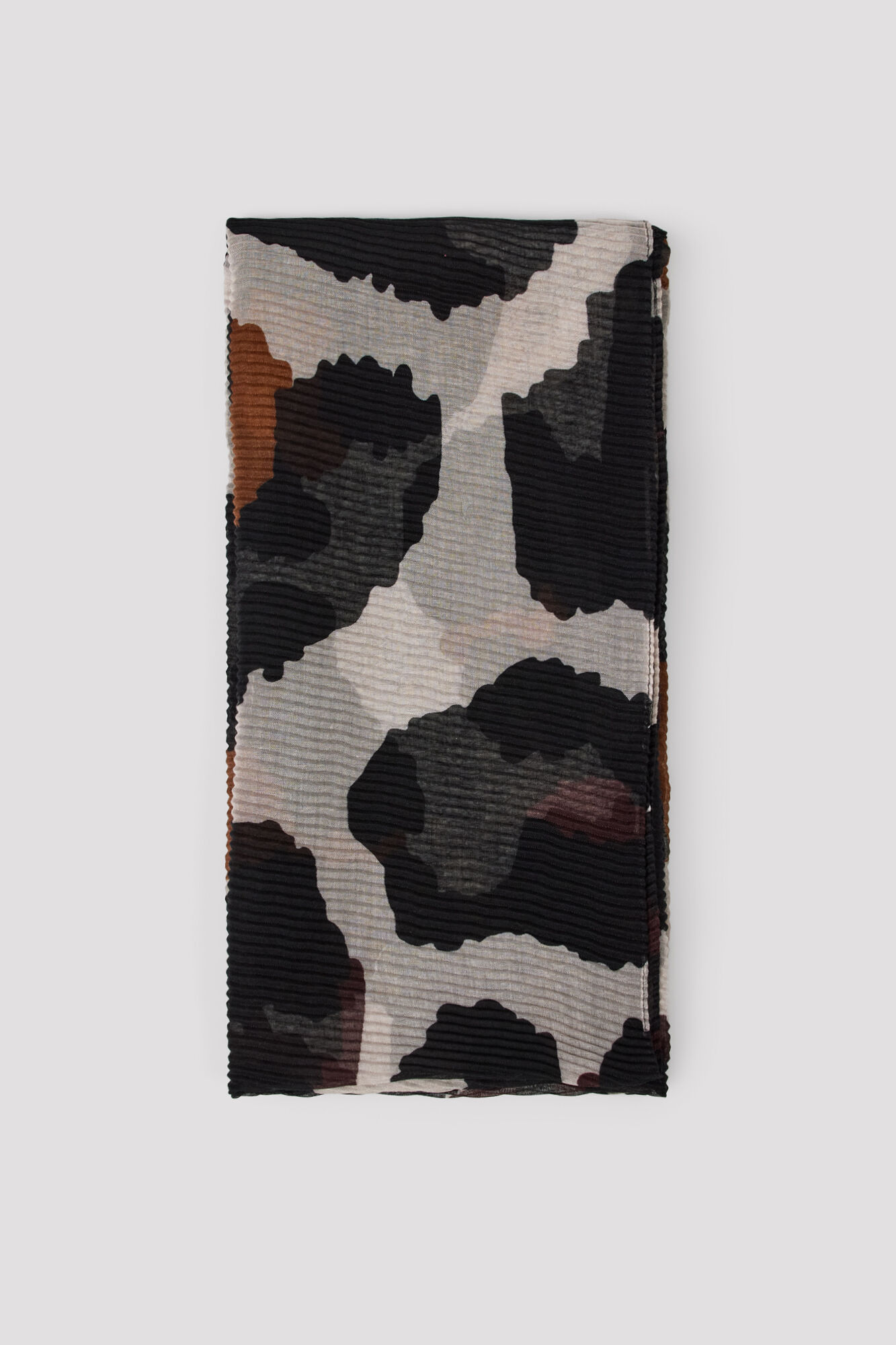 Cortefiel Leopard print pleated scarf