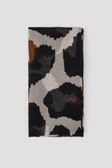 Cortefiel Leopard print pleated scarf Printed brown