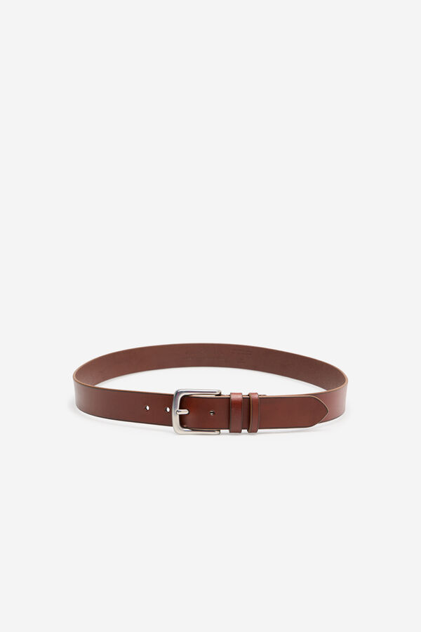 Cortefiel Leather sport belt Brown