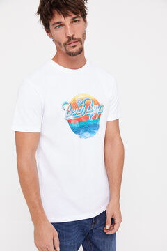 Cortefiel Beach Boys licensed T-shirt White
