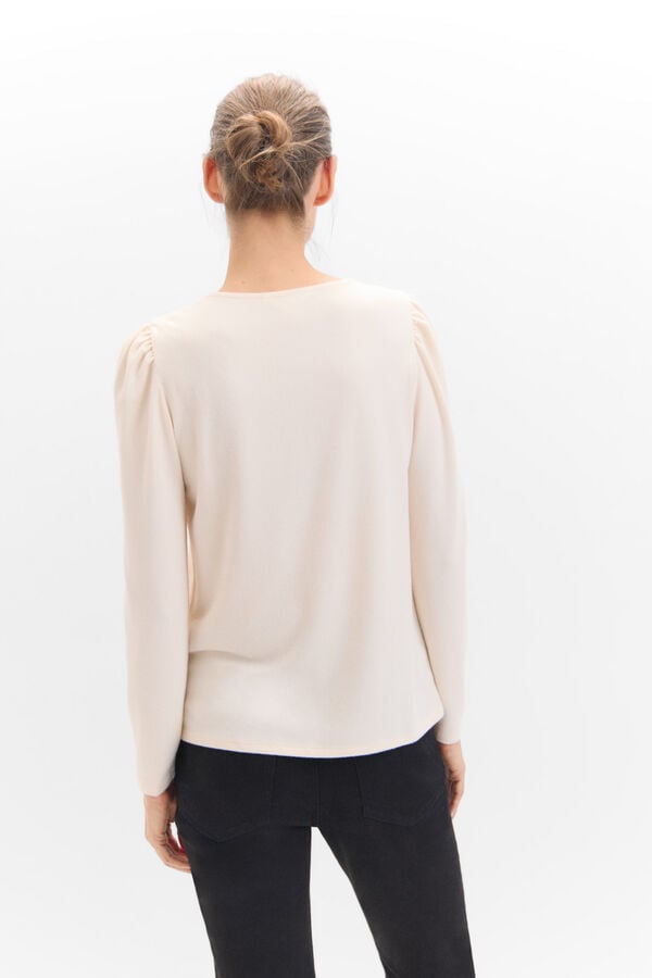 Cortefiel Pearl T-shirt Ivory