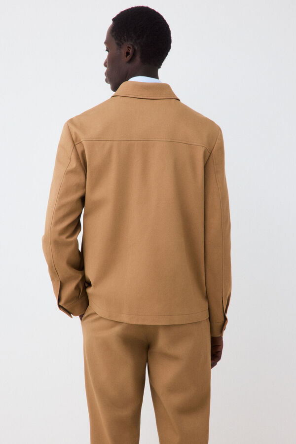 Cortefiel Toasted coordinated suit overshirt Brown