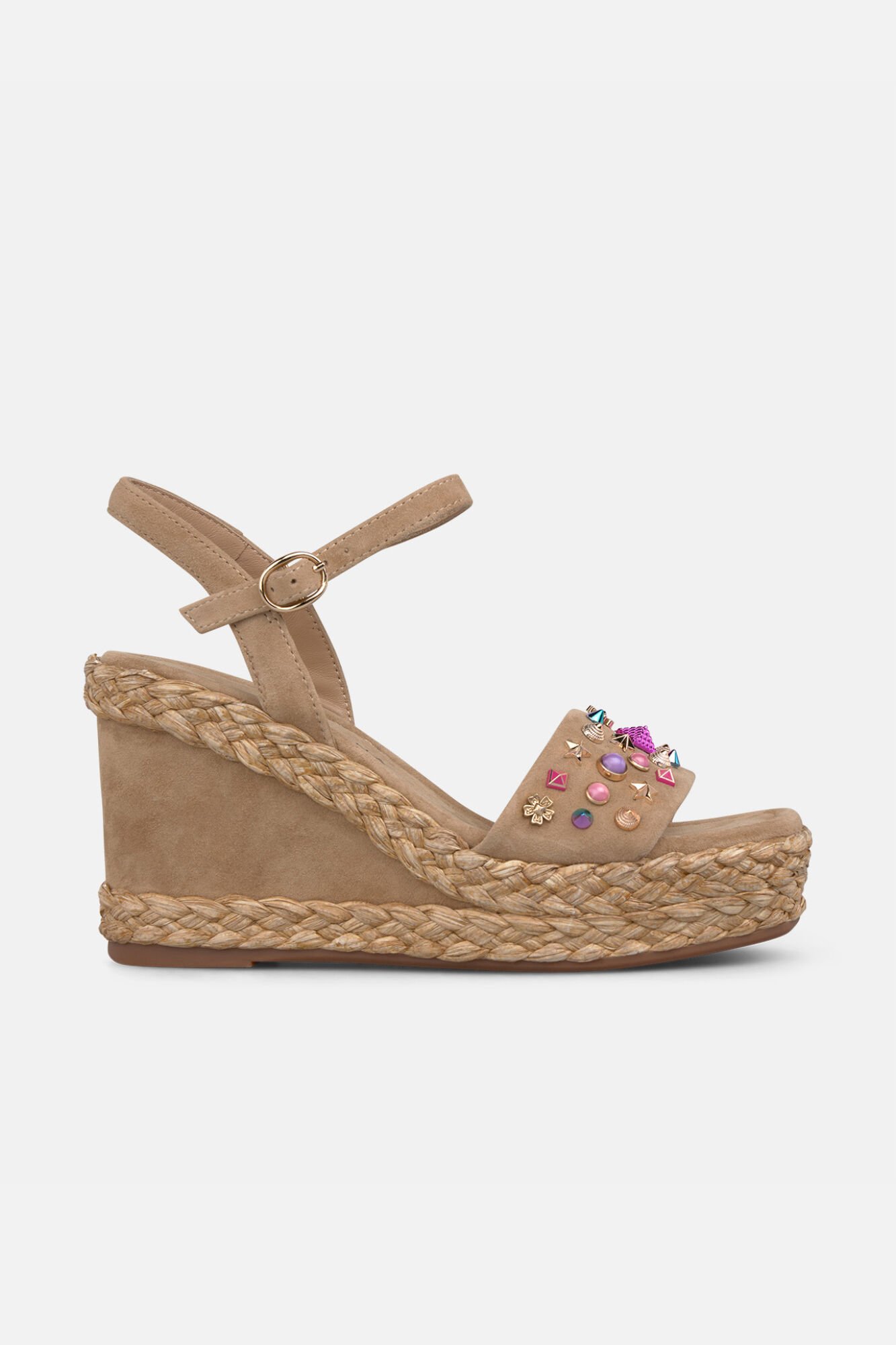 Alma en Pena Sandalia de esparto con pedrer&iacute;a delantera