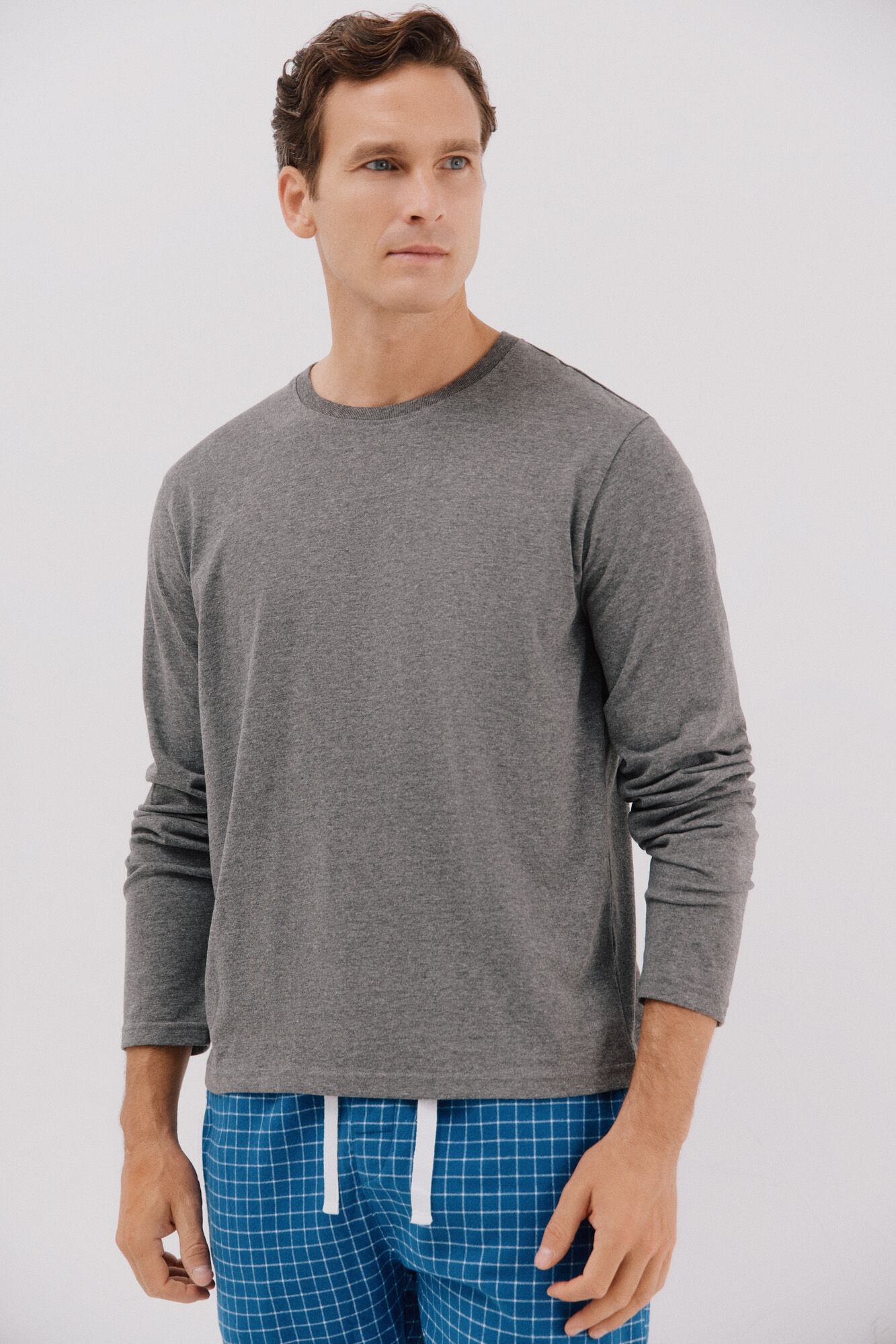 Cortefiel Jersey-knit and cloth pyjama set