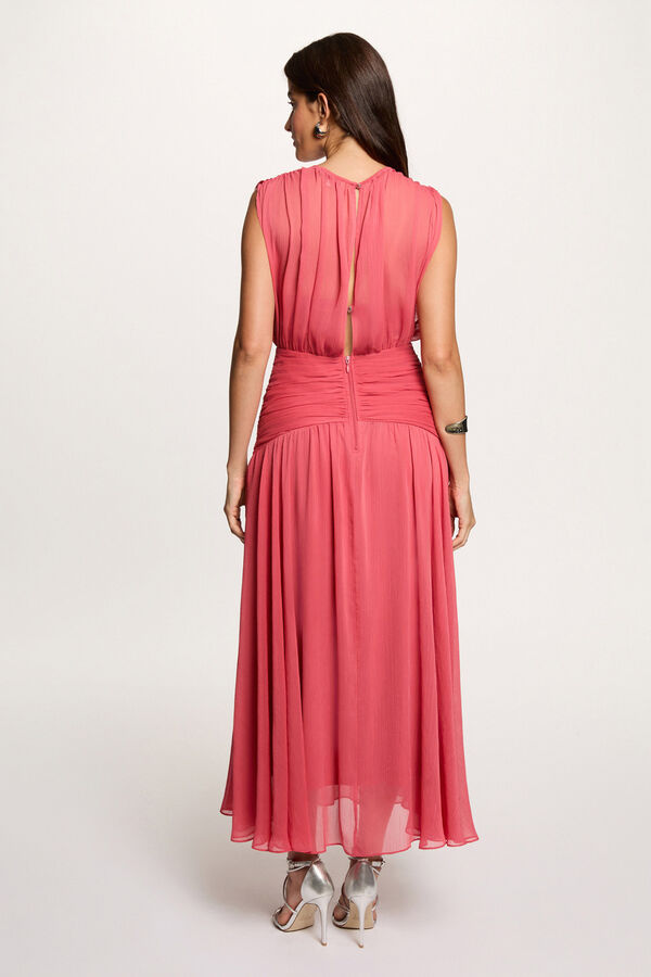 Morgan Draped long dress Pink