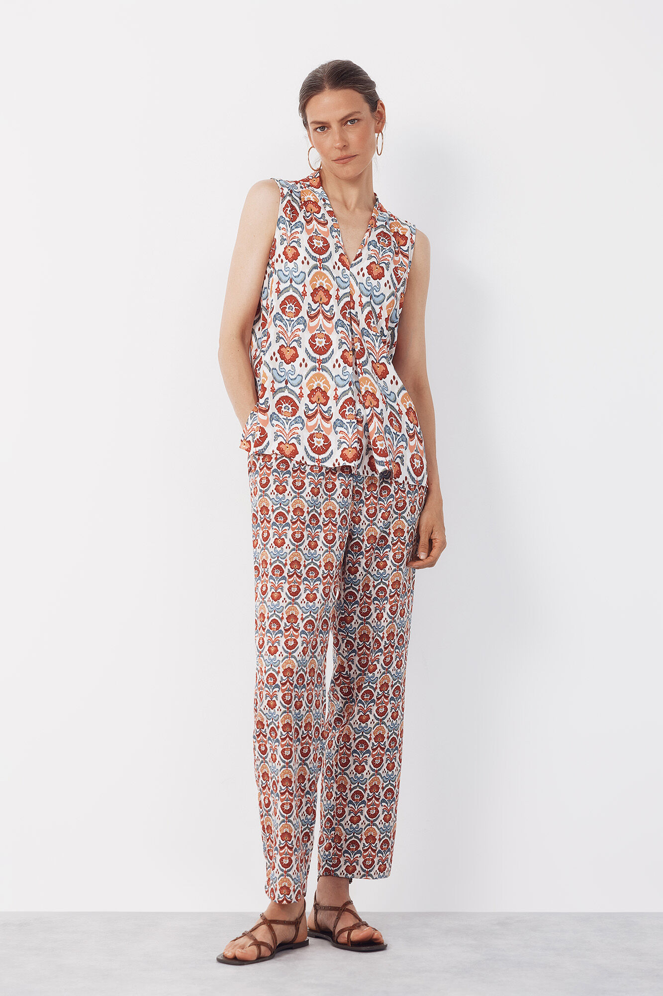 Cortefiel Cal&ccedil;as fluidas estampadas