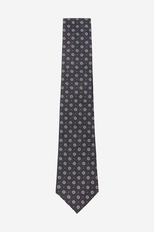 Cortefiel Natural silk tie Navy