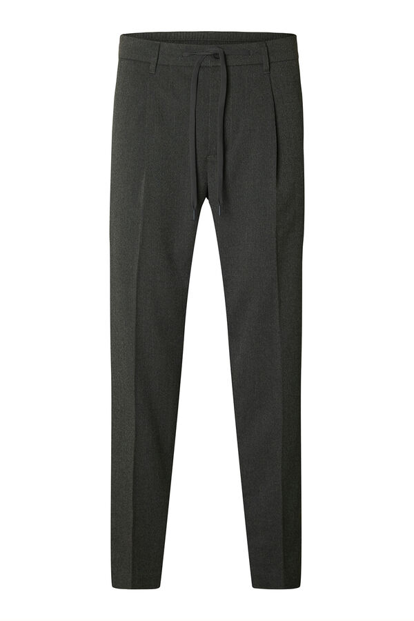 Selected Casual pleated trousers Navy