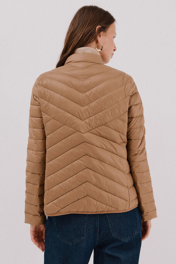 Cortefiel Reversible feather bomber jacket Beige