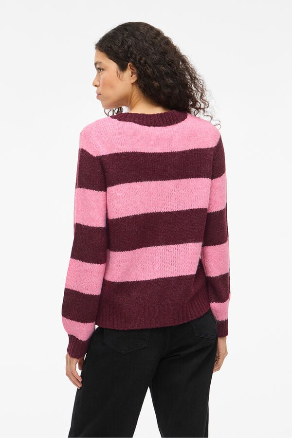 Vila Camisola de malha riscas Roxo