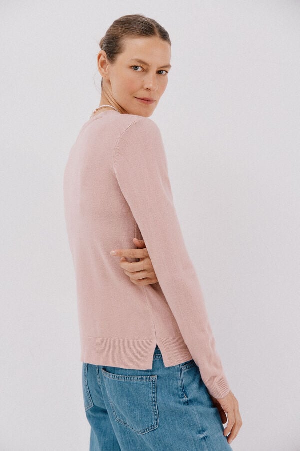 Cortefiel Soft feel jumper Pink