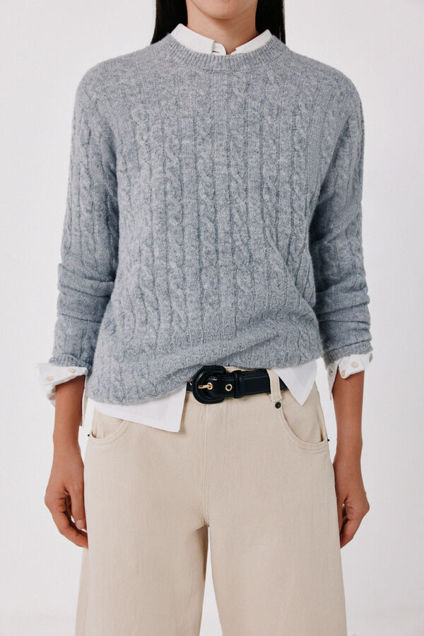 Cortefiel Camisola soft touch oitos Cinzento