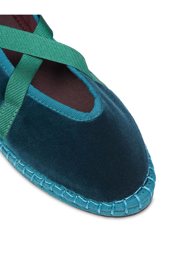 Flabelus Slippers de terciopelo Verde oscuro