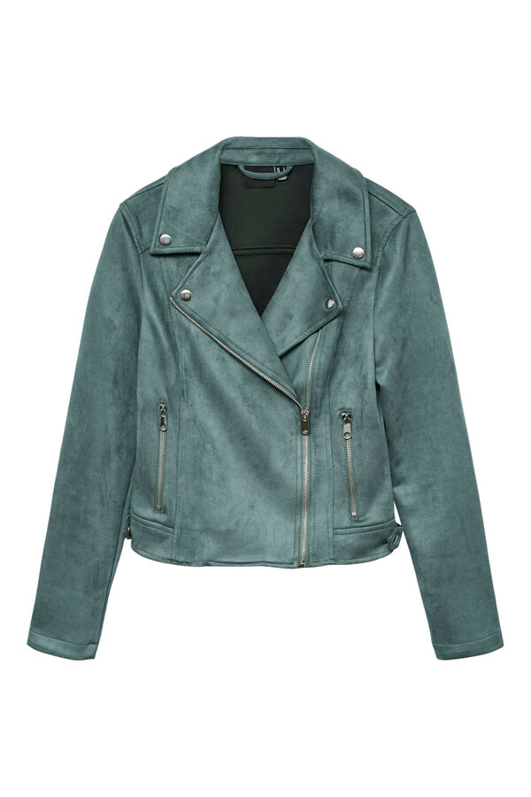 Vero Moda Blus&atilde;o em camur&ccedil;a com tachas Verde