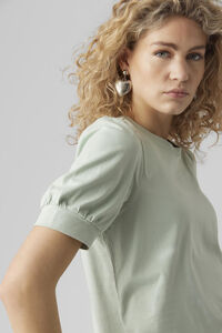 Vero Moda T-shirt manga curta de algodão