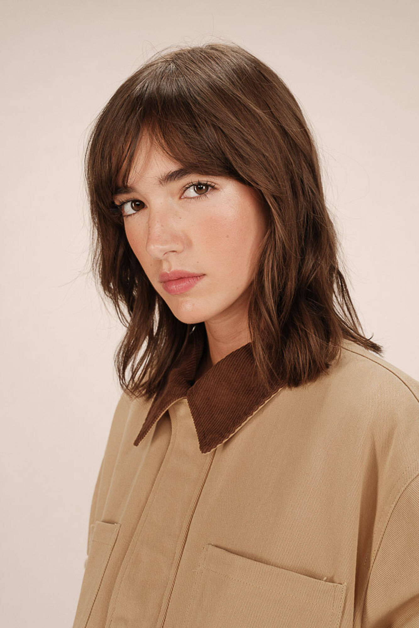 Grace & Mila Casaco 100% sarja de algod&atilde;o com quatro bolsos frontais