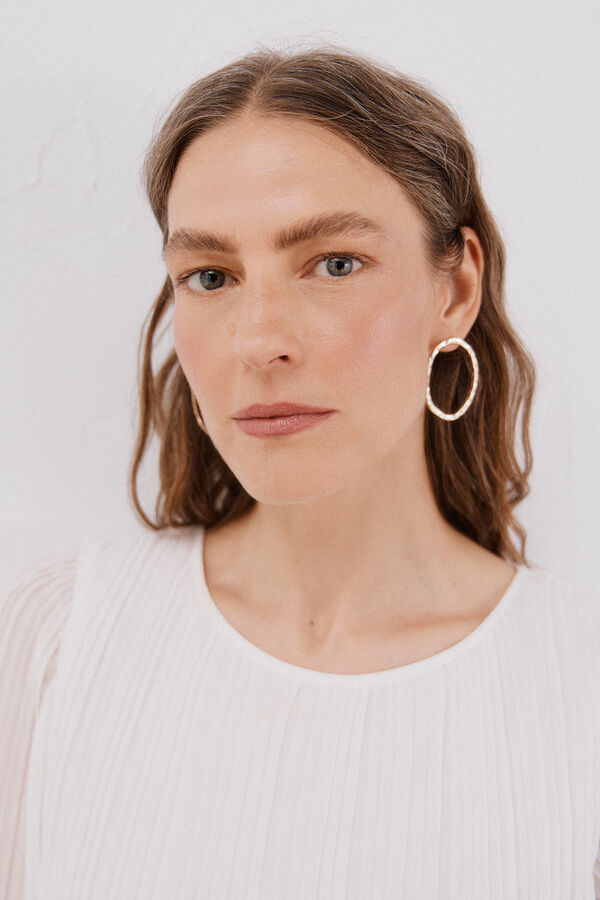 Cortefiel Pleated blouse White